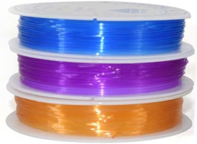 NUOBESTY 30rolls Transparent Elastic Thread for Jewelry Making Beading Wire Random Strong and Flexible Crystal Cord for Craft Projects