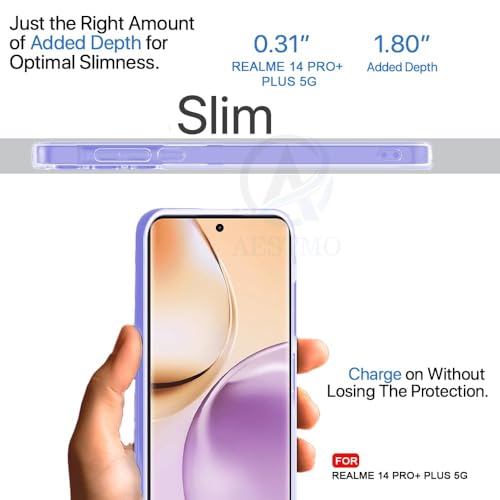 Image of REALCASE Silicone Realme 14 Pro Plus 5G Back Cover Case, Scratch Resistant Protective Crystal Clear Transparent Shock Proof Bumper Back Cover Case for Realme 14 Pro Plus 5G