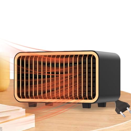 Calentador eléctrico pequeño, Calentador para espacios pequeños,Apagado automático Ventilador de calor cerámico | Calentador eléctrico con protección contra sobrecalentamiento y protección contra vuel