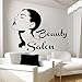 YINSHENG Styling Friseur Schönheit Vinyl Aufkleber Schaufenster Dekoration Wandaufkleber Friseur abnehmbare dekorative Wandbild 73x57cm