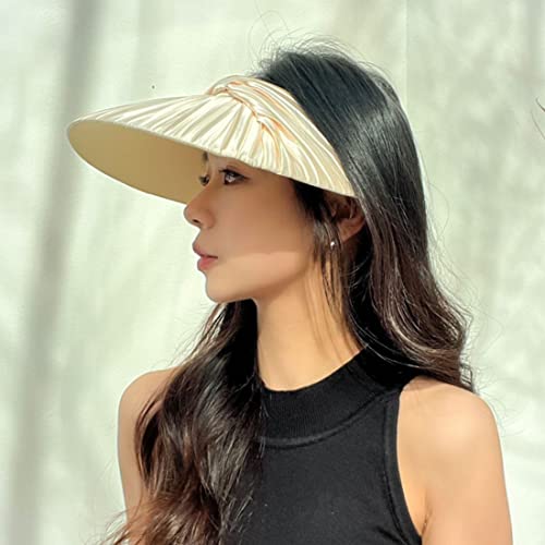 Womens-Sun-Visor-Hat-Wide-Brim-Summer-UPF-50-UV-Protection-Foldable-Beach-Sport-Pleated-Cap