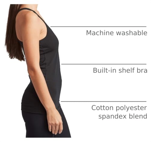 Image of Kalon Women's 4-Pack Racerback Shelf Bra Camisole Base Layer