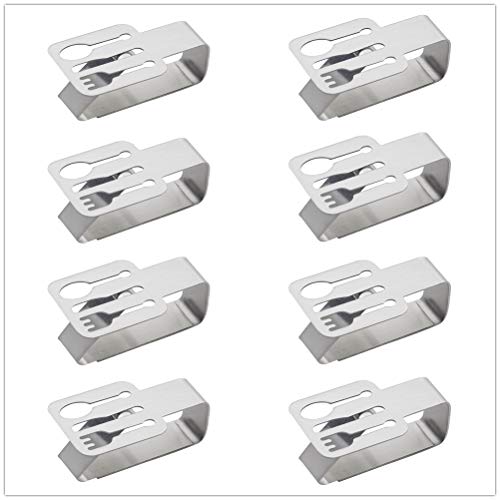 Pinzas de acero inoxidable para mantel, 8 unidades, para uso en exteriores, abrazaderas para mantel de mesa Cover