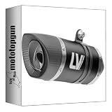 hypermotard ducati 1100 14458BU leovince doble tubo de escape lv pro acero negro fondo carbono compatible con ducati hypermotard 698 mono 2024 2025 2026 mototopgun 14458bu