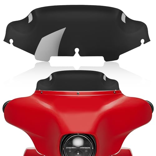 Image of Motorcycle 6 inch Windshield Windscreen Windshield Fit For 1996-2013 Harley Davidson Touring Street Glide Electra Glide Tri Glide Flht Flhx Flhtk Flhtc Flhtcu, Black
