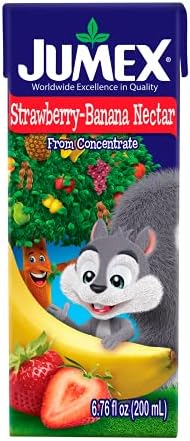 Jumex Strawberry-Banana Nectar, 6.76 Fl Oz Recyclable Box | Three-Pack (Pack of 8, 24 Total)