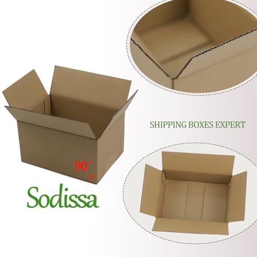 Image of 7x5x4 Inches Shipping Boxes, Brown Corrugated Cardboard Boxes for Small Bussiness, 25 Pack
