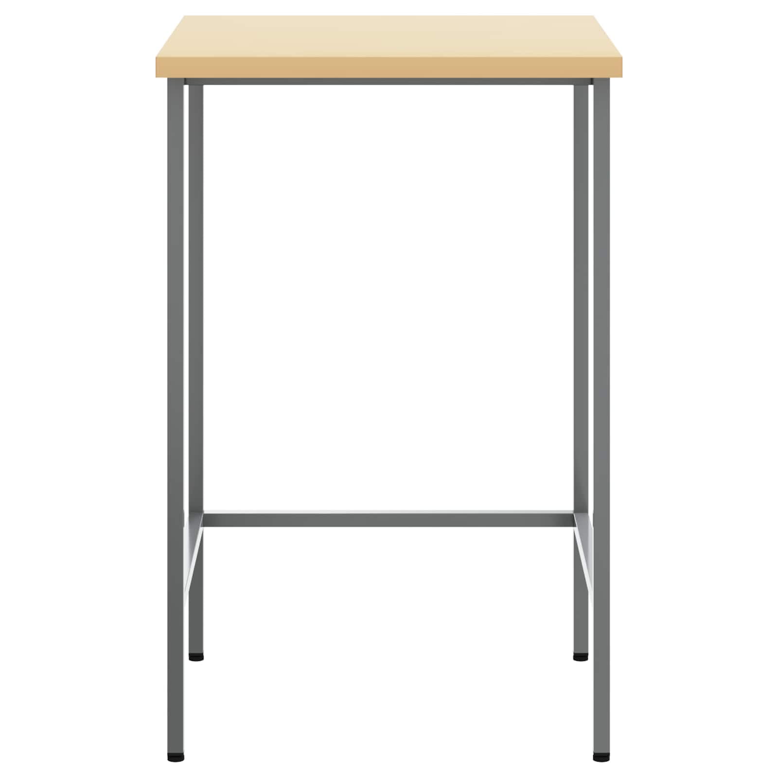 vidaXL Ecktisch Grau 55 x 55 x 85 cm Stahl und hochwertiges Holz, Verstellbare Füße, moderner Ecktisch, quadratisch, stylisches Möbel, platzsparend für Wohnzimmer