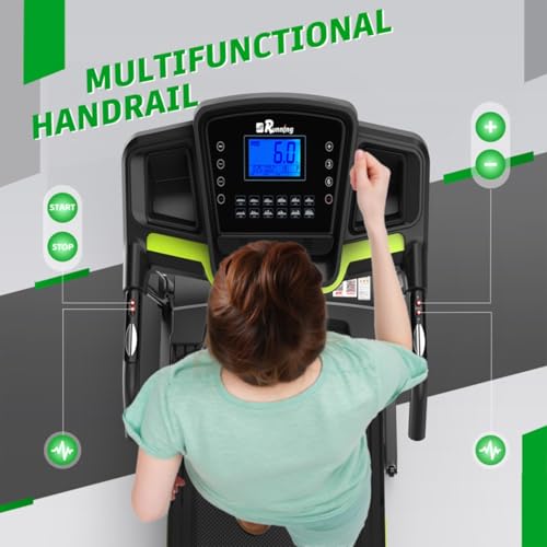 Image of Foldable Treadmill with Incline for Home, 3.5HP Electric Folding Treadmill, 330lbs Capacity, 0.5-8.5MPH, 12 Programs, Pulse Monitor, APP Control, Compact Running Machine for Home Office