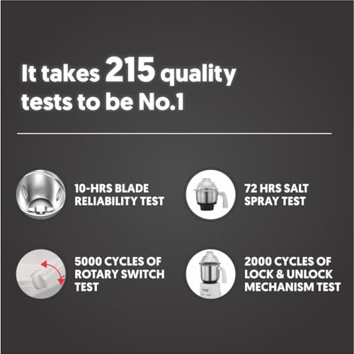 Preethi Chef Pro Mixer Grinder for Kitchen |L-shaped 750 watt Mixie, 3 jars| 2 Yr product warranty, Lifelong Free service | White - Image 4