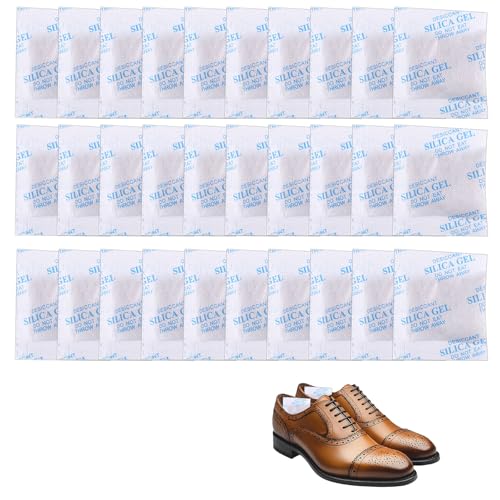 Desecantes De Gel De Sílice, 10 g x 30 Pcs Gel De Sílice Desecante Desecante, Bolsas Desecantes Absorbente De Humedad, Para Ropa, Cajones, Zapatos, Armarios Deshumidificadores