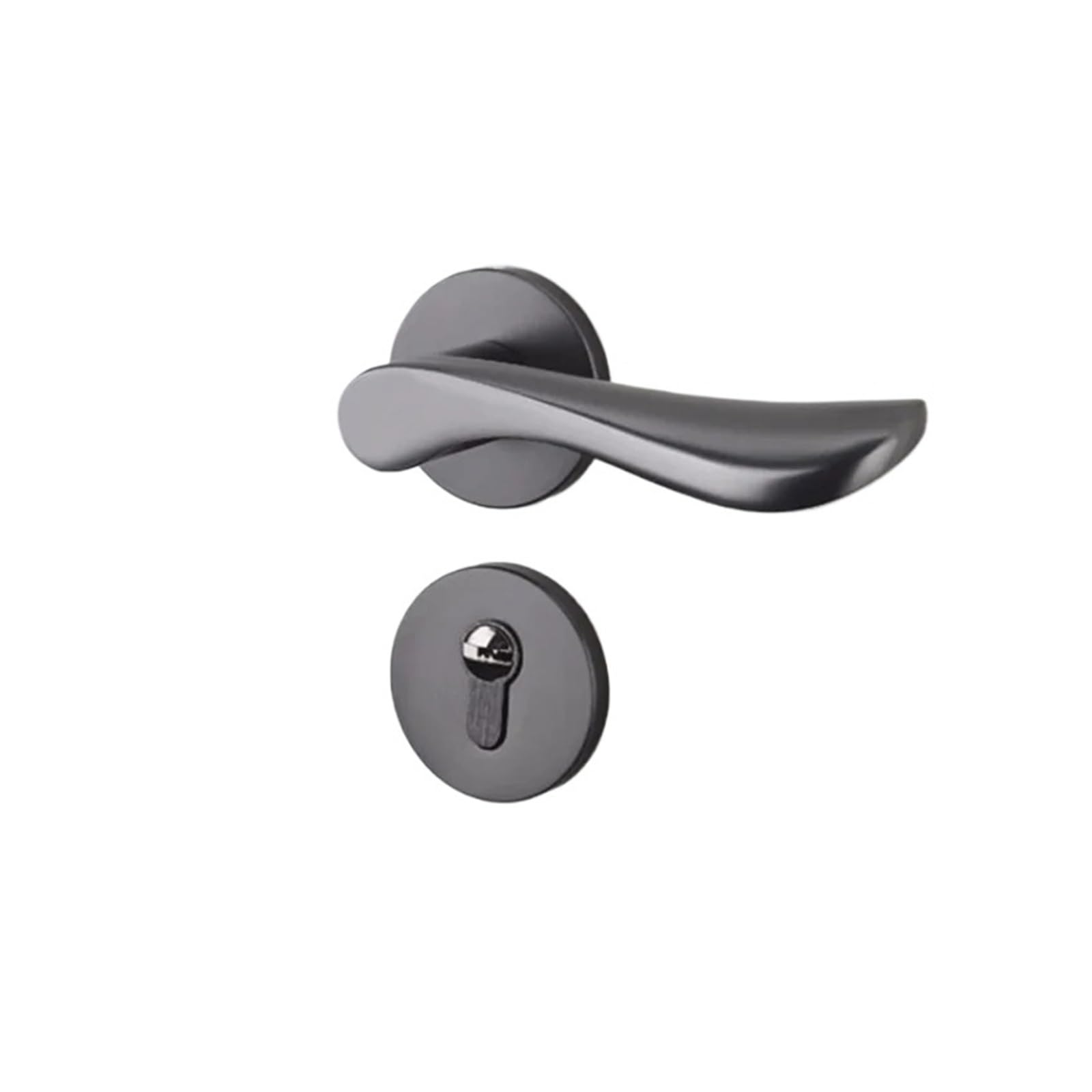 Cerraduras interiores de metal gris para puerta de sala de estar, juego completo modelo J