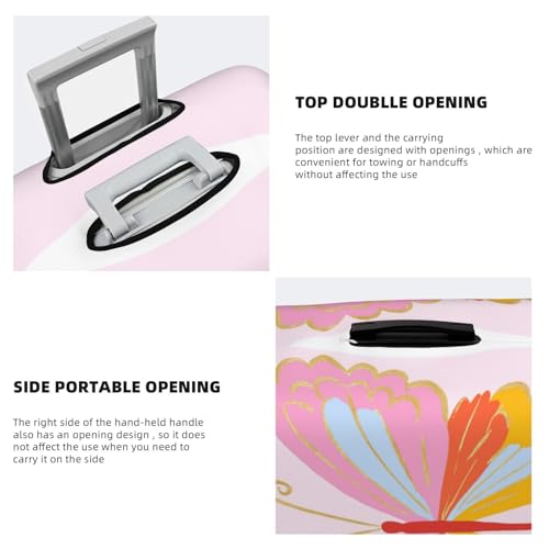 Butterfly Cheerful Aesthetic Minimalist Elastic Travel Luggage Covers Dustproof Scratch-Resistant Suitcase Protector Fit 22-24 Inch3