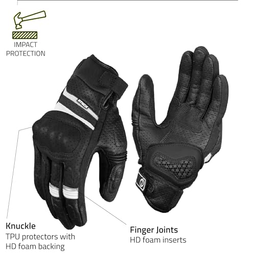 Rynox Air GT Gloves Black, Large Black White - Image 5