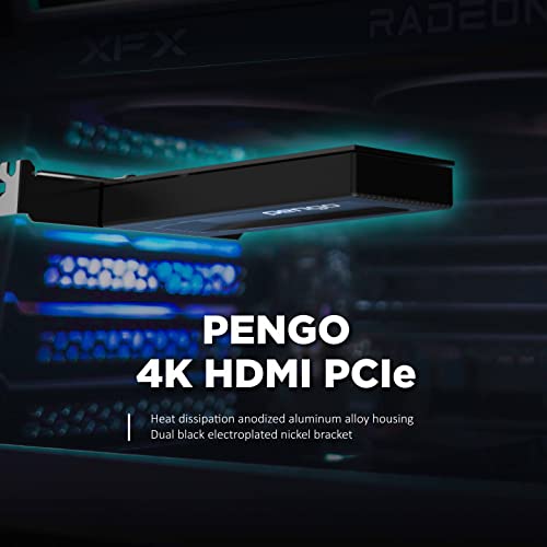 Pengo 4K Hdmi Pcie Capture Card, 4K60 Hdr Passthrough Internal Game Capture Card For Streaming Nintendo Switch, Ps5, Ps4, Xbox Series In Obs, Twitch, Low Latency/High Refresh Rate 144Hz 240Hz, No Hdcp #TOP3