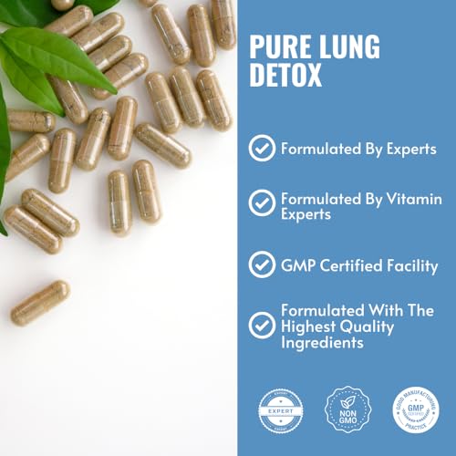 10-in-1 Lung Cleanse Support Supplement - Your Ultimate Quit Smoking Aid - All-Natural Detox for Smokers, Promoting Clear Lungs and Smoking Cessation - Vegan Supplement for Lung Detox; Respiratory - Image 5