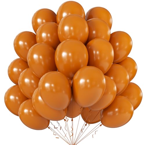 Image of 10 Inch Burnt Orange Balloons, 100 Pcs Latex Helium Balloons for Kid's Birthday Party Baby Shower Wedding Graduation Graduation Party Decorations