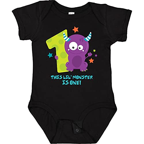inktastic Monster 1st Birthday Baby Bodysuit 12 Months 0040 Black 2c4b6