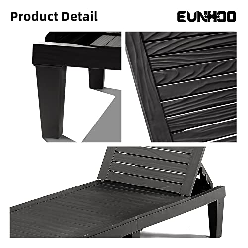 image for EUNHOO Chaise Lounge Outdoor,Adjustable Pool Lounge Chair with 5 Posit
