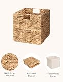 StorageWorks Wiklinowe kosze do przechowywania 30x30 cm, ręcznie plecione pojemniki z hiacynta wodnego do organizacji przestrzeni