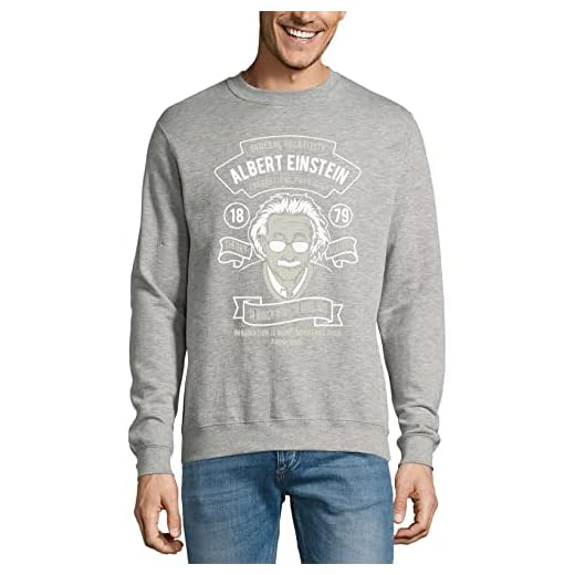 Albert Einstein General Relativity Imagination is More Important Than Knowledge Jersey Sudadera Jersey Jersey Gris, gris, L