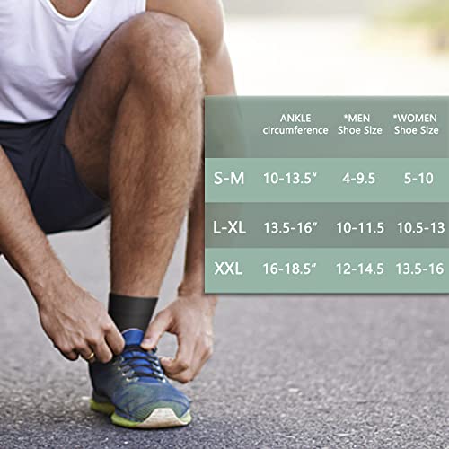 2 Pack Ankle Brace Compression Sleeve 8-15 Mmhg Open Toe Сompression Socks Women&Men For Swelling,Plantar Fasciitis,Sprain Black/Beige L/Xl #TOP4