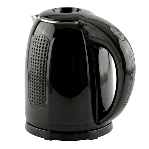 OVENTE 1.7L Double Wall Electric Tea Kettle, 1100W Water Boiler and Heater with Cool-Touch Exterior, Stainless Steel Insulated Interior, Auto Shut-Off, Boil-Dry Protection & Locking Lid, Black KD64B by OVENTE - Used condition - US$18.02