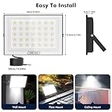 Viugreum 100W Security Light, 10000LM Led Floodlight 6500K Daylight White, IP66 Waterproof Outside Flood Lights Mains Powered, 140° Beam Angle Flood Light Outdoor Spotlight for Garden Patio Garage - Image 2