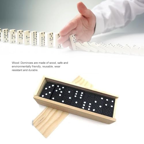 Juego de Domino Negro de Madera 28 Piezas miniatura 2