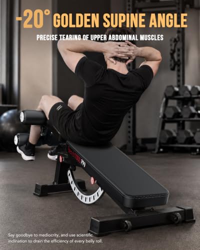 Keppi FID Adjustable Weight Bench,1200LBS Workout Bench for Home Gym