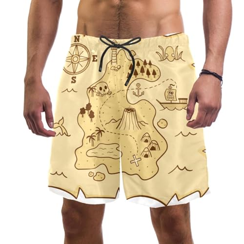 Swim shorts homme imprimé pirate et maillot de bain pour la plage