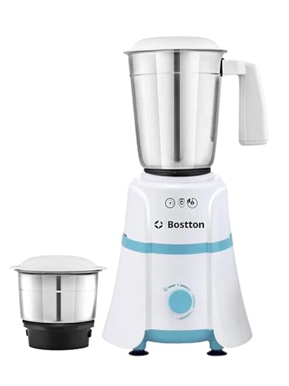Bostton Queen SuperPro, 750 Watt Mixer Grinder, Copper Winded Motor, 2 Jar, 2 Year Warranty