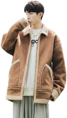 Amazon | [GUREITOJP] フェイクレザージャケット ムートンジャケット