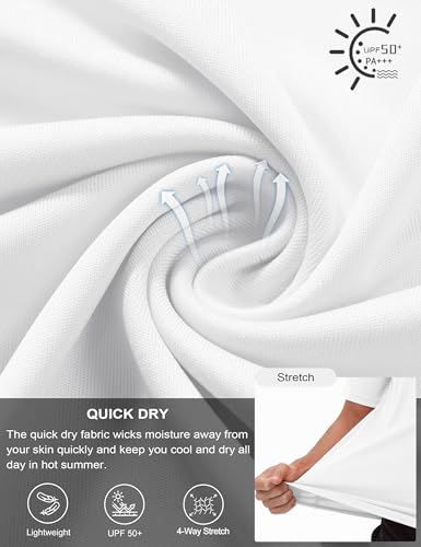 MAGCOMSEN Dry Fit Shirts for Men Sun Protection Athletic Short Sleeve Shirt Workout Gym Fishing Swim Rash Guard3