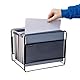 Mind Reader Ordner-Organizer zum Aufhängen, Desktop-Organizer, Aufbewahrung, Büro, Metallgeflecht, 33 Zoll L x 9,75 Zoll B x 10,25 Zoll H, Schwarz