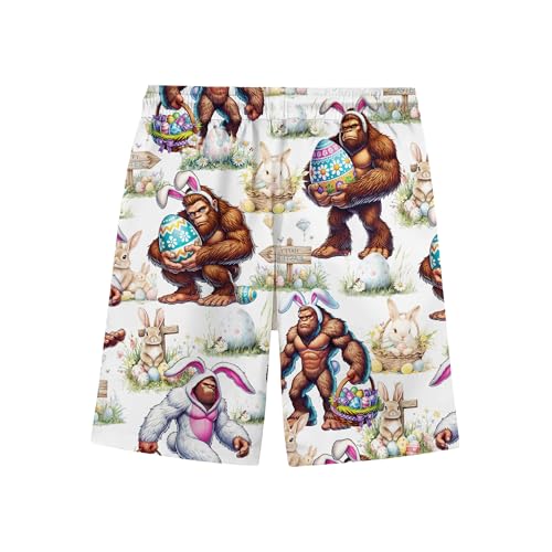 Funny Holiday Pattern Hawaiian Shorts for Men Colorful Swim Trunks Hawaiian Mens Shorts N23