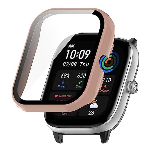 Case Bumper Nsmart compatível com Huami Amazfit GTS/GTS 2 / GTS 2e / GTS 2 mini/GTS 3 / GTS 4 / GTS 4 mini - Nandos-Store (GTS 2 mini, Rose)