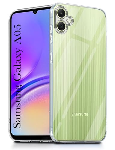 Image of Jkobi Back Cover for Samsung Galaxy A05 (Silicone Clear Shockproof Case with Camera Protection | Soft and Flexible | Transparent)