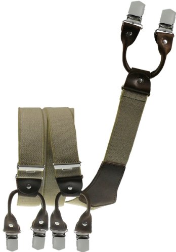 Preisvergleich Produktbild Harrys-Collection Hosenträger mit 6 Clips beige Rustikal