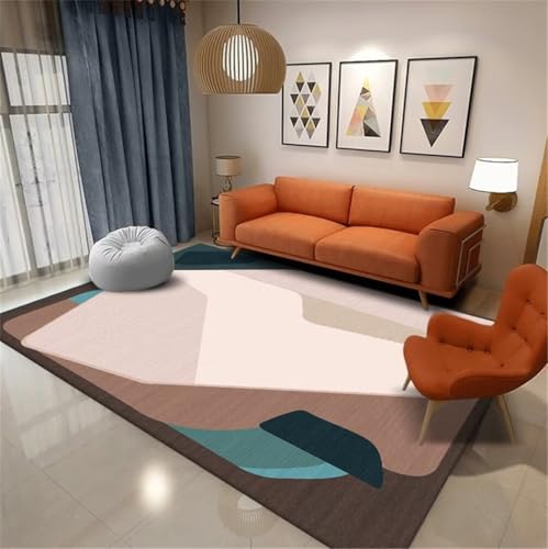 Tapis minimaliste moderne bleu pour réchauffer un sol froid