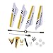 TOPofly Volle Ersatzteile Set für Syma S107 / S107G RC Hubschrauber, Hauptblätter, Schwanz Dekorationen, Endstückblatt, Balance Bar, Connect Buckle, Inner Shaft. Yellow Set-