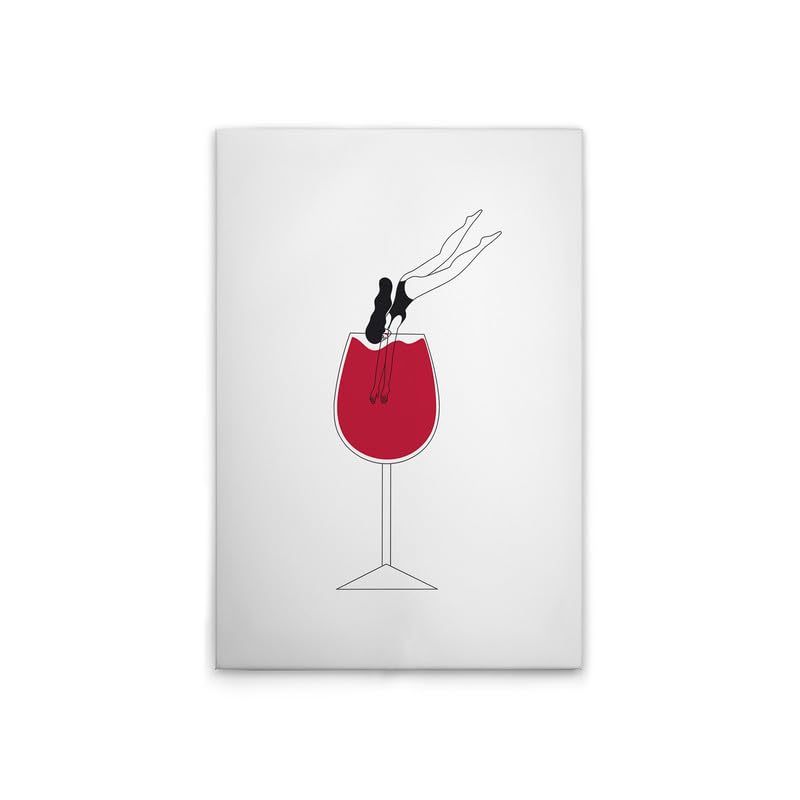 Motif verre à vin impression sur toile pour donner de la personnalité à une cuisine blanche