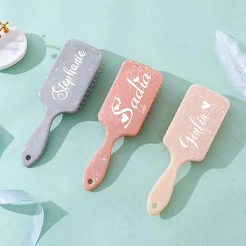 Brosses à cheveux personnalisées en bois et accessoires personnalisés de mariage