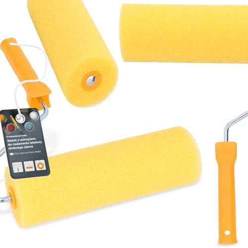 Rodillo De Estructura Grano Fino 25 cm Rodillo Para Enlucido De Textura Repuesto Con Mango Aplicador Especial Efecto Grano Decorativo