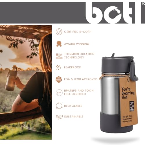 One Green Bottle, Epic Stainless Steel Water Bottle, Leakproof Metal Triple-Walled Vacuum Insulation, 14oz 400 ml - Image 2