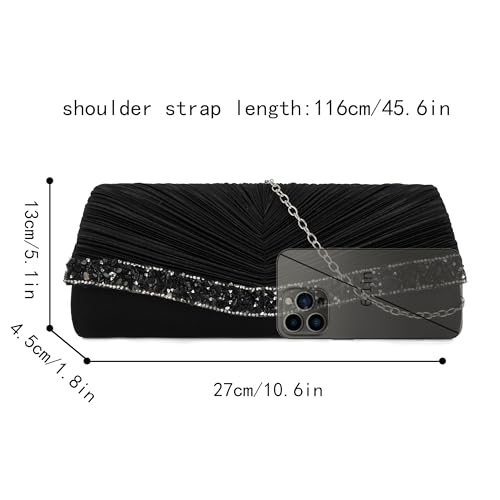 Image of Goclothod Evening Clutch Handbag Women Fashion Crossbody Shoulder Bag Chain Purse