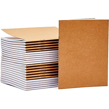 Art Bundle kraft paper School supply Notebook Diary ( 72 Pages Unruled, A5, 90 GSM Natural Shade Paper )-Pack of 12