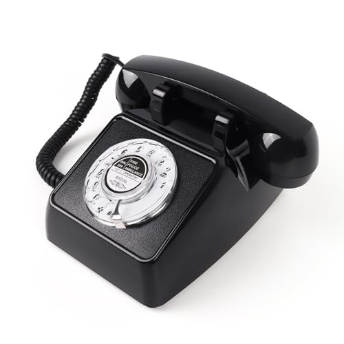 Téléphone fixe décoratif vintage à l'ancienne mode avec rappel et sonnerie