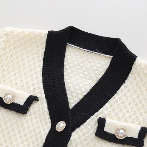 Image of Toddler Girls Cardigan Sweater Button Knit Sweater Kids Winter Coat Size 2-7T