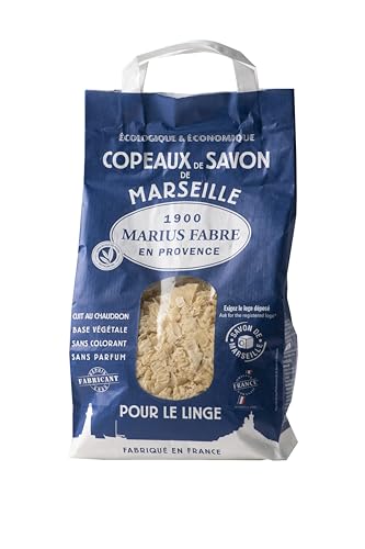 Marius Fabre - Copeaux de Savon de Marseille - pour Le Linge - 100% d'Ingrédients d'origine Naturelle - Certifié Ecocert - Origine France Garantie - Sachet...